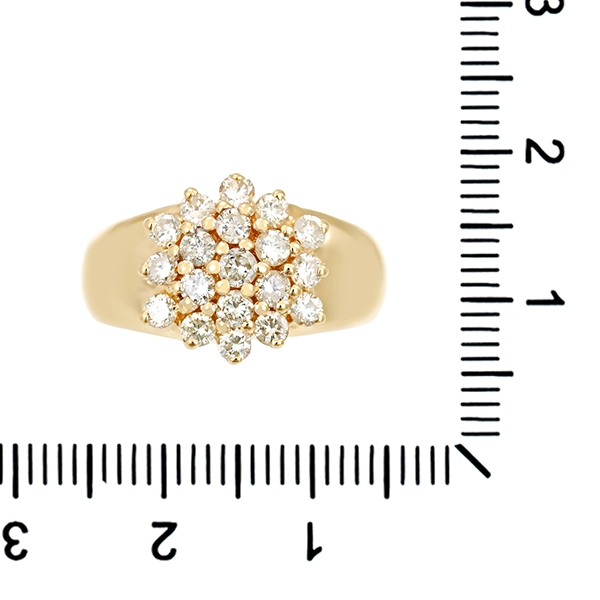 Diamantring, 14K, Gelbgold, Brillanten 1,00 ct