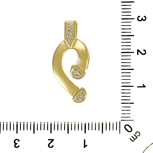 Anhänger, 14K, Gelb-/Weißgold, Diamnaten