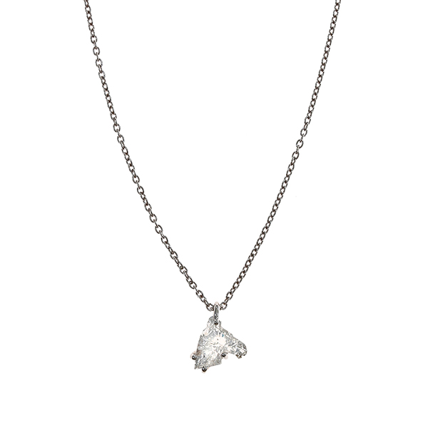 Collier, 18K, Weißgold, 'Pferdekopf' 0,67 ct