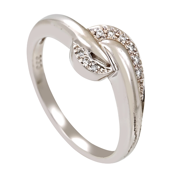 Diamantring, 8K, Weißgold, Brillanten