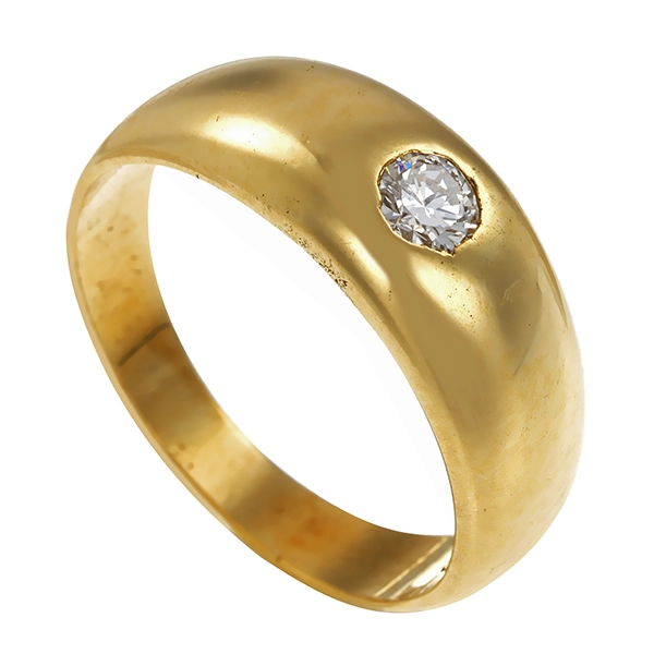 Diamantring, 14K, Gelbgold, Brillant 0,15 ct