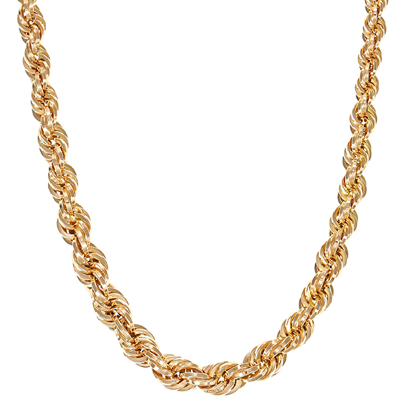 Goldkette, 8K, Gelbgold, Kordel-