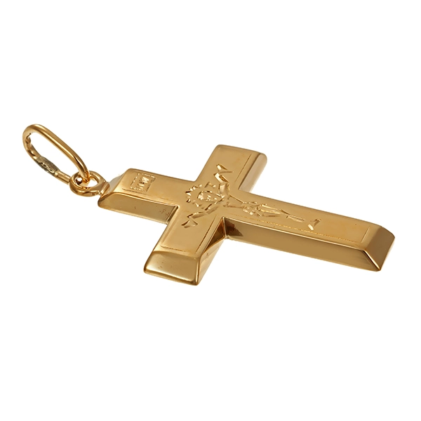 Anhänger, 14K, Gelbgold, Kreuz