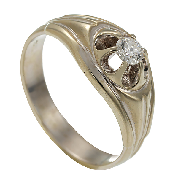 Diamantring, 14K, Weißgold, Brillant 0,20 ct