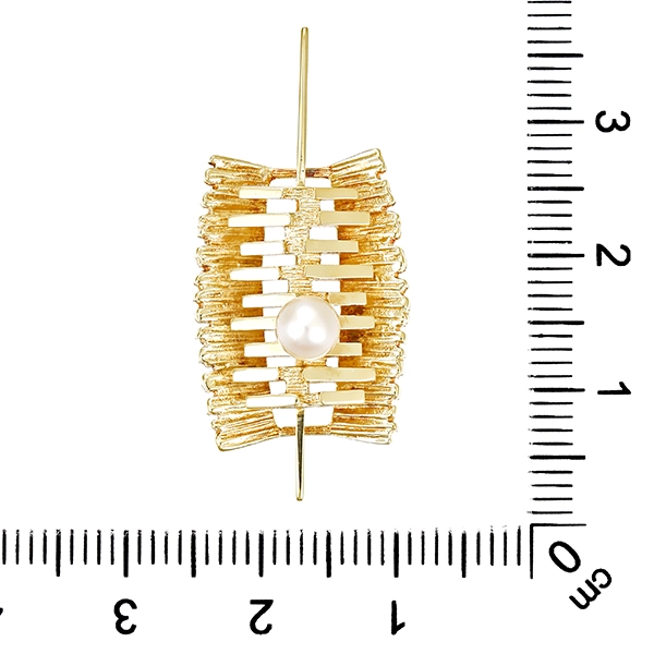 Anhänger, 14K, Gelbgold, Perle