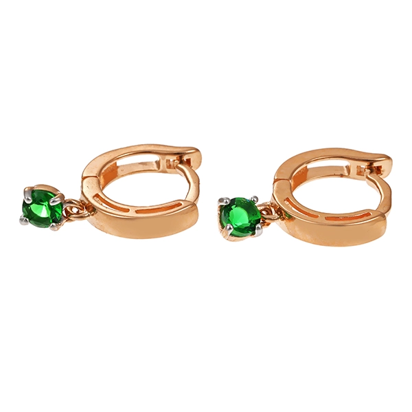 Creolen, 14K, Gelbgold, Chromdiopside