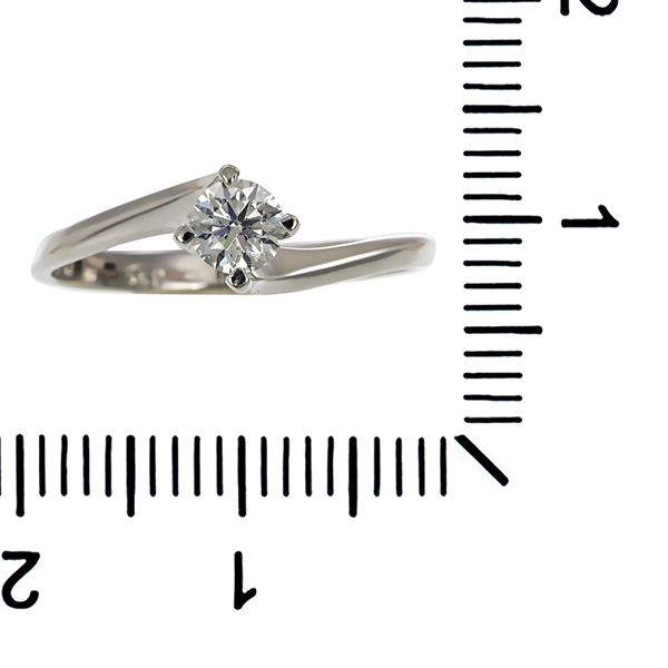 Diamantring, 18K, Weißgold, Brillant 0,27 ct