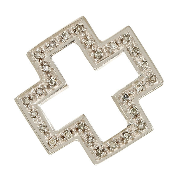 Anhänger, 14K, Weißgold, Diamanten