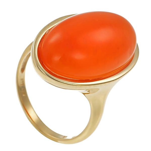 Ring, 9K, Gelbgold, Karneol