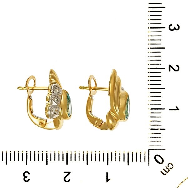 Clipstecker, 18K, Gelb-/Weißgold, Topas, Zirkonia