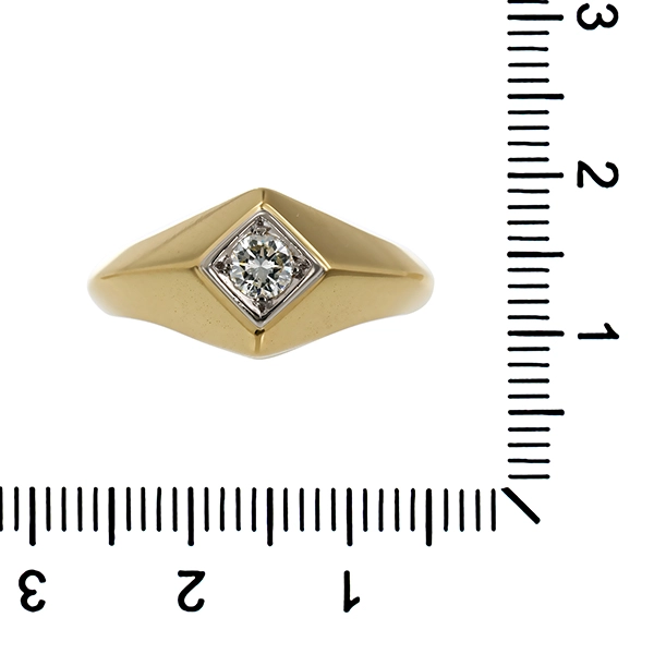 Brillantring, 14K, Gelb-/Weißgold, 0,25ct