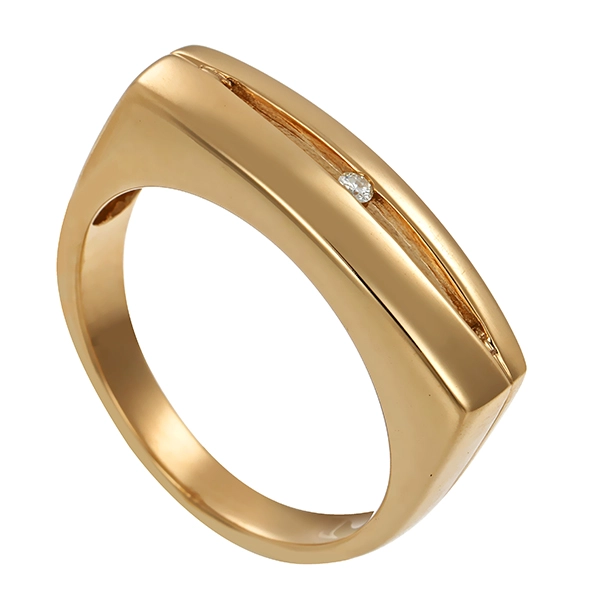 Brillantring, 14K, Gelbgold