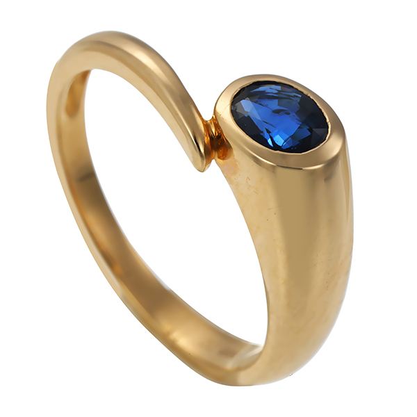 Ring, 14K, Gelbgold, Saphir