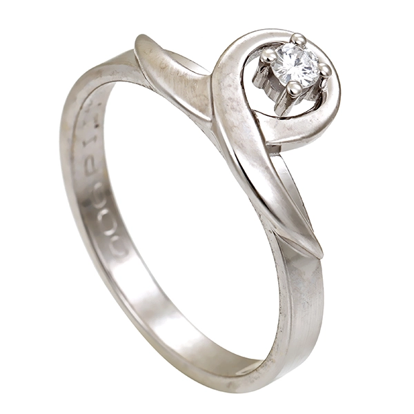 Diamantring, 14K, Weißgold, Brillant