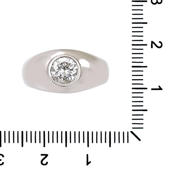 Diamantring, 18K, Weißgold, Brillant 1,014 ct