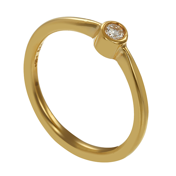 Brillantring, 14K, Gelbgold