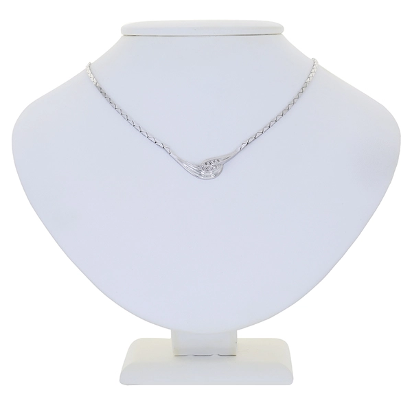 Collier, 14K, Weißgold, Diamanten