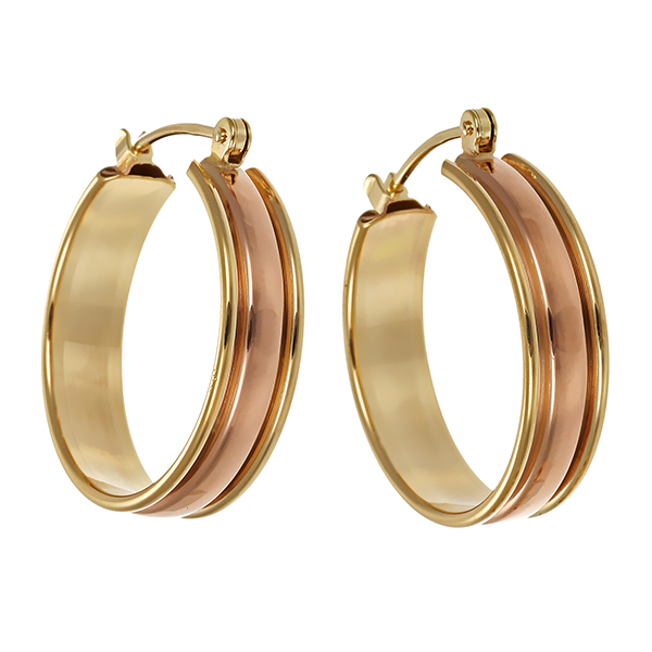 Creolen, 8K, Gelb-/Rotgold