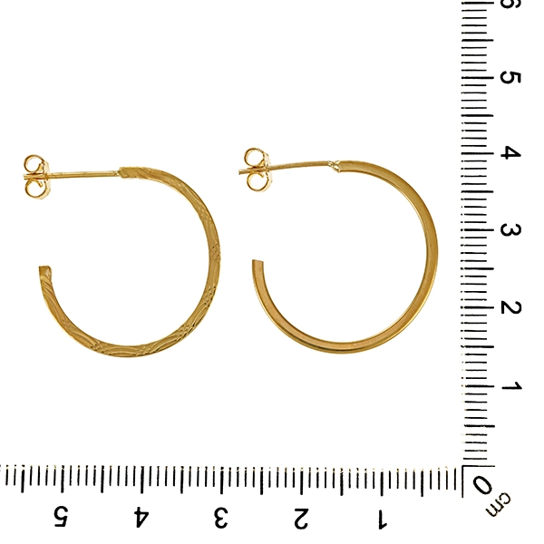 Steckcreolen, 8K, Gelbgold