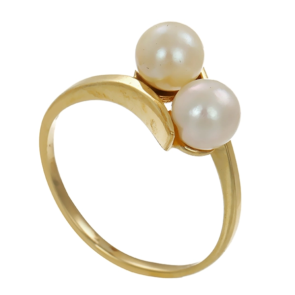 Ring, 14K, Gelbgold, Perlen