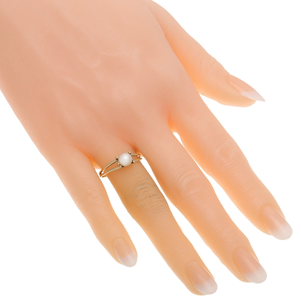 Damenring, 14K, Gelbgold, Perle, U57