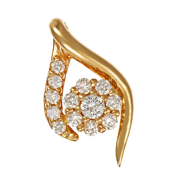 Anhänger, 14K, Gelbgold, Brillanten