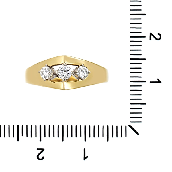 Diamantring, 14K, Gelb-/Weißgold, Brillanten 0,30 ct