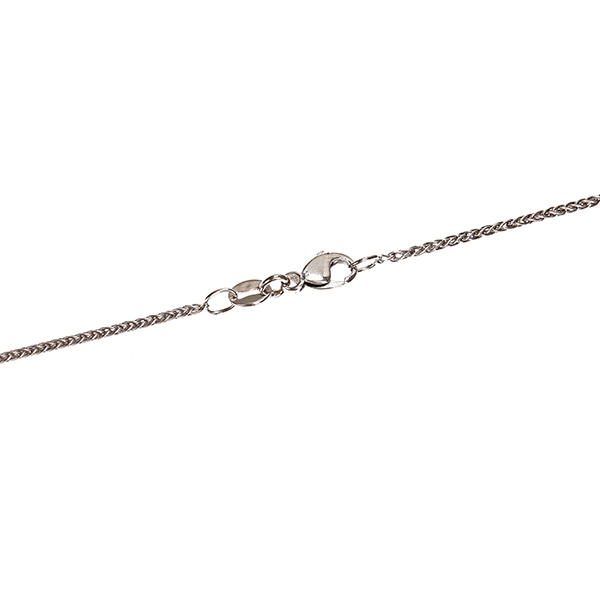 Collier, 14K, Weißgold, Brillanten, Kreuz