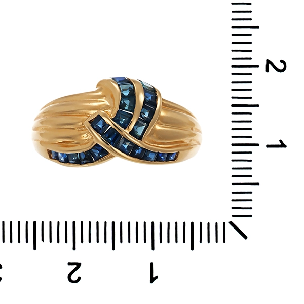 Ring, 14K, Gelbgold, Saphir