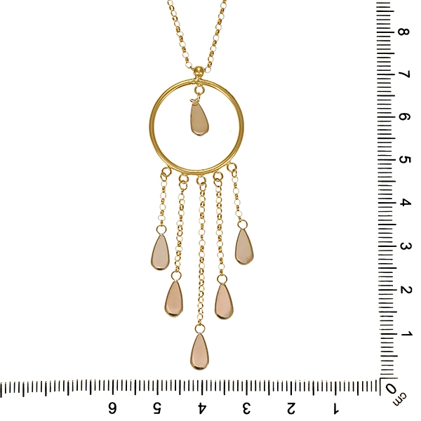 Collier, 10K, Gelb-/Weißgold