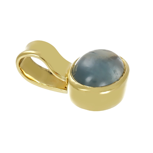Anhänger, 14K, Gelbgold, Saphir