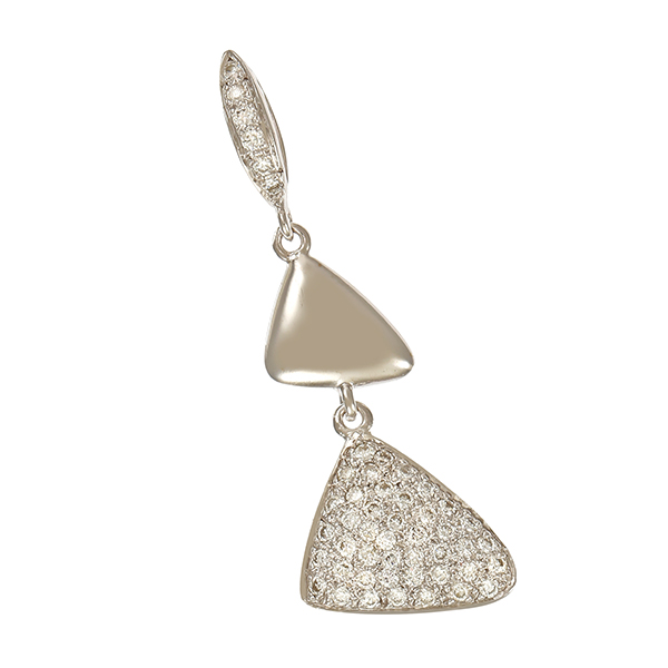 Anhänger, 18K, Weißgold, 42 Brillanten 