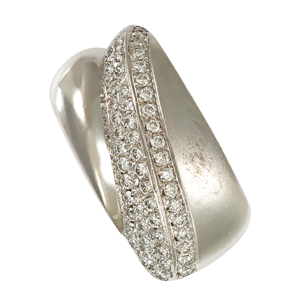 Anhänger, 14K, Weißgold, Brillanten