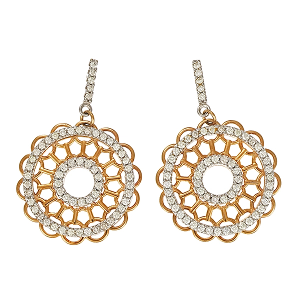 Steckhänger, 14K, Gelb-/Weißgold, Brillanten