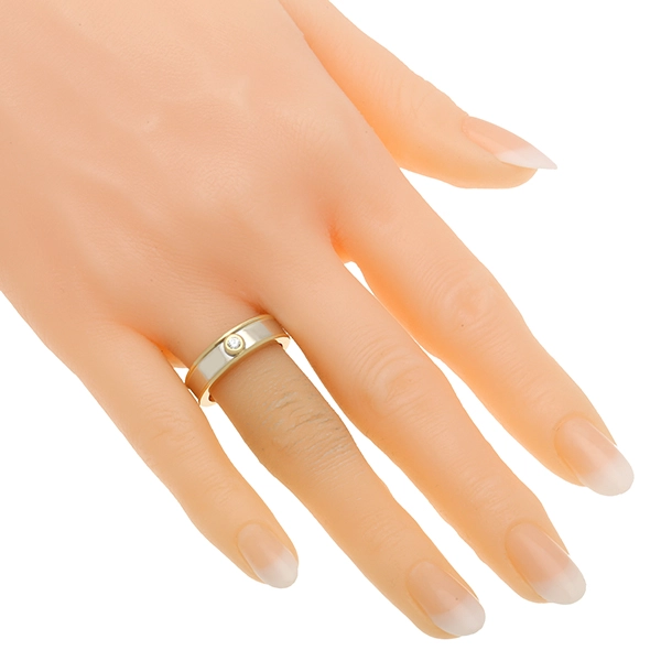 Diamantring, 18K, Gelb-/Weißgold, Brillant