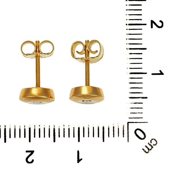 Ohrstecker, 14K, Gelb-/Weißgold, Brillant