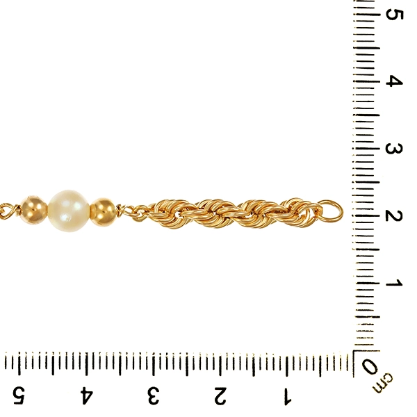 Armband, 8K, Gelbgold, Perlen