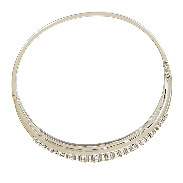 Armreif, 18K, Weißgold, Brillanten 1,12 ct