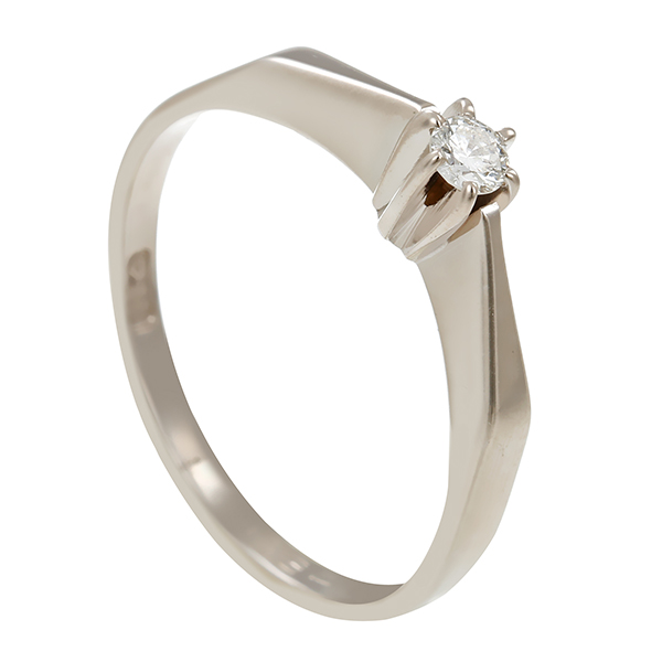 Diamantring, 14K, Weißgold, Brillant