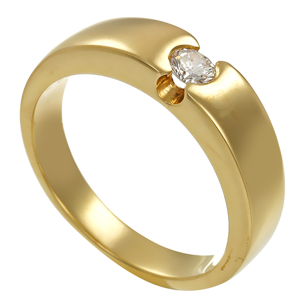 Diamantring, 14K, Gelbgold, Brillant 0,20 ct