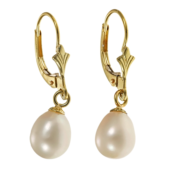Ohrhänger, 14K, Gelbgold, Perlen