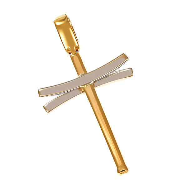 Anhänger, 14K, Gelb-/Weißgold