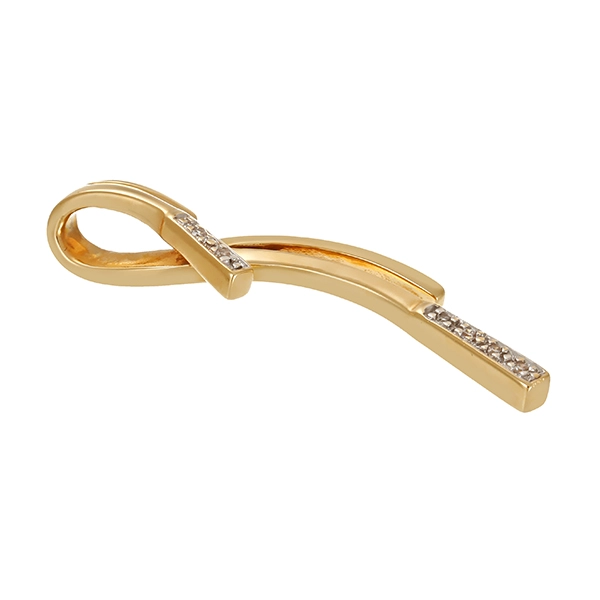 Anhänger, 14K, Gelbgold, Diamanten