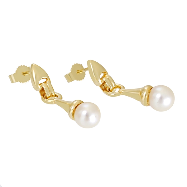 Steckhänger, 14K, Gelbgold, Zuchtperlen