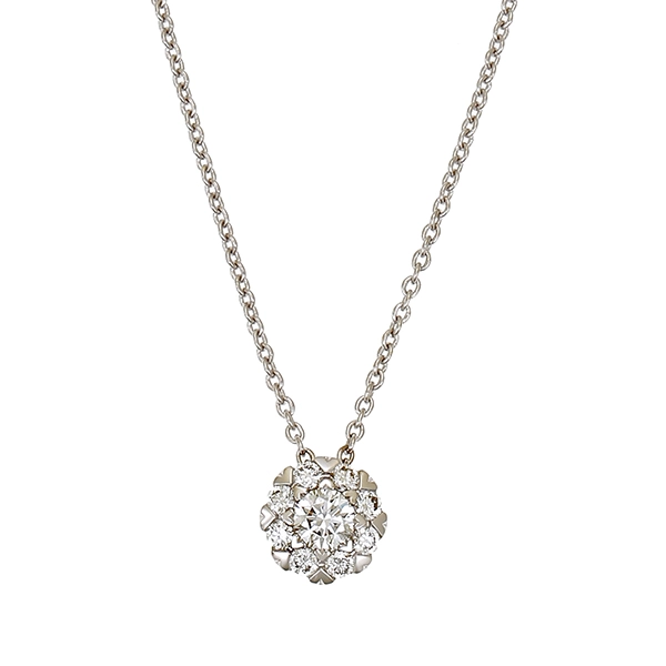 Collier, 18K, Weißgold, Brillanten 0,20 ct