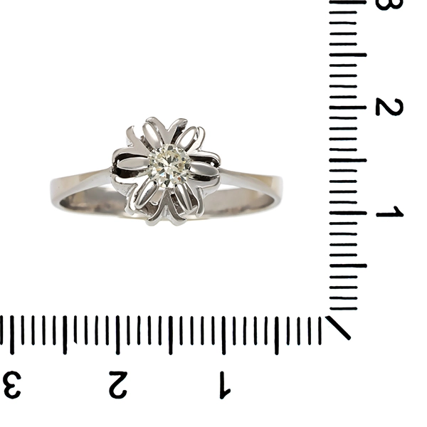 Diamantring, 14K, Weißgold, 0,20ct