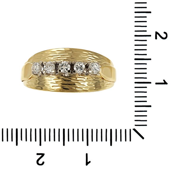 Diamantring, 14K, Gelb-/Weißgold, Brillanten 0,20 ct