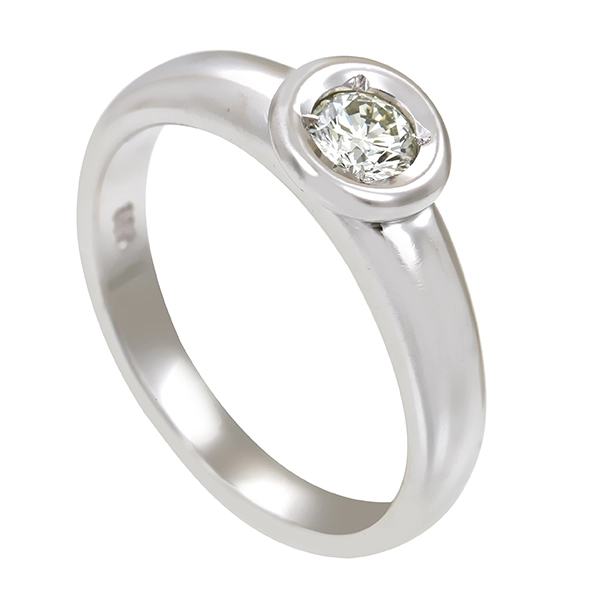 Diamantring, 14K, Weißgold, Brillant 0,20 ct