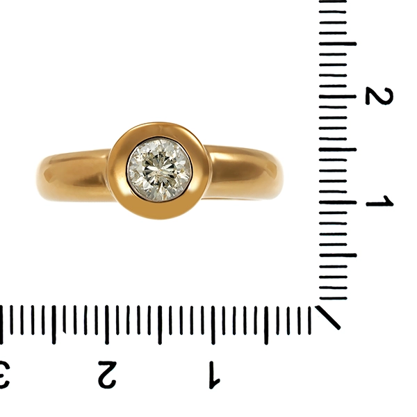 Brillantring, 14K, Gelbgold, 0,50ct