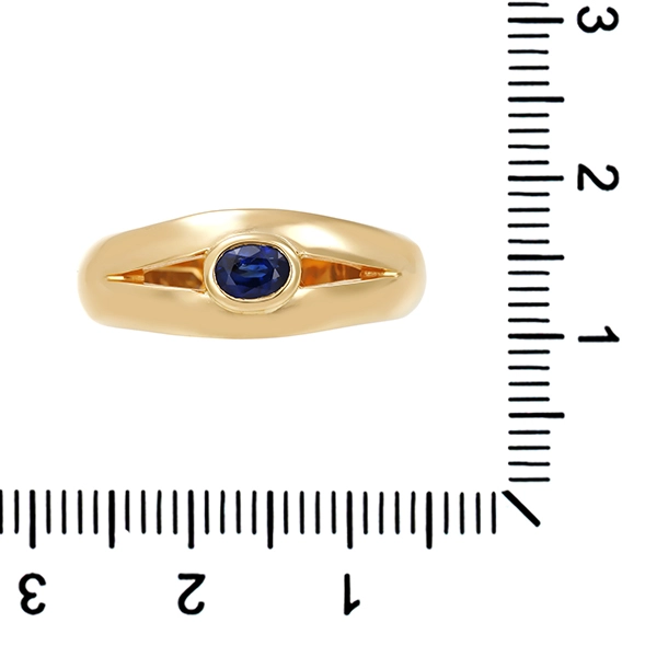 Ring, 14K, Gelbgold, Saphir